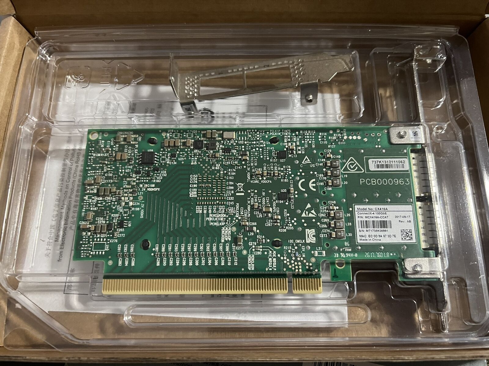 Mellanox MCX416A-CAT CX416A Du – 100Gbe Qsfp28 Network Card Bewertung und Preis